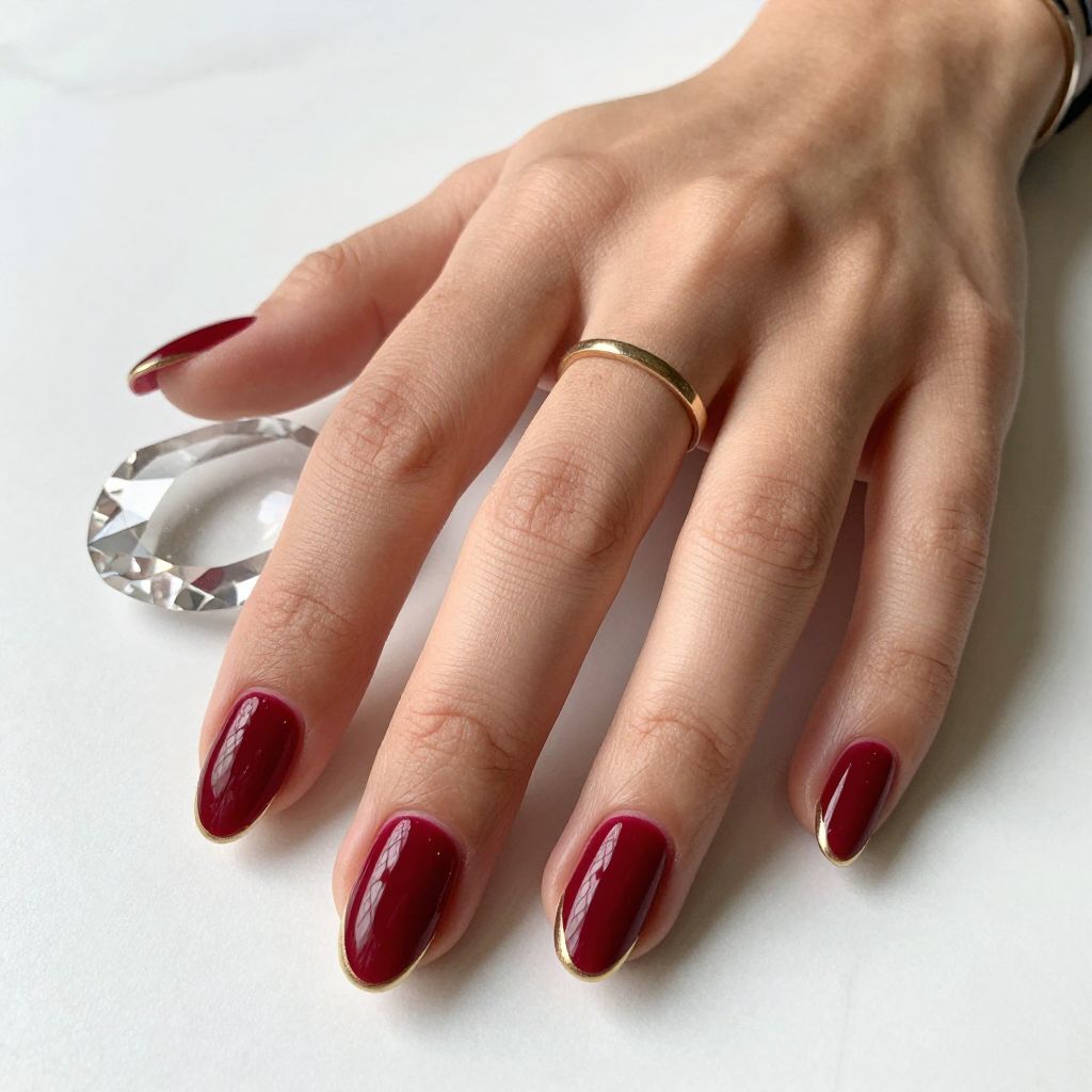 Cherry Red Classic Coffin Nails