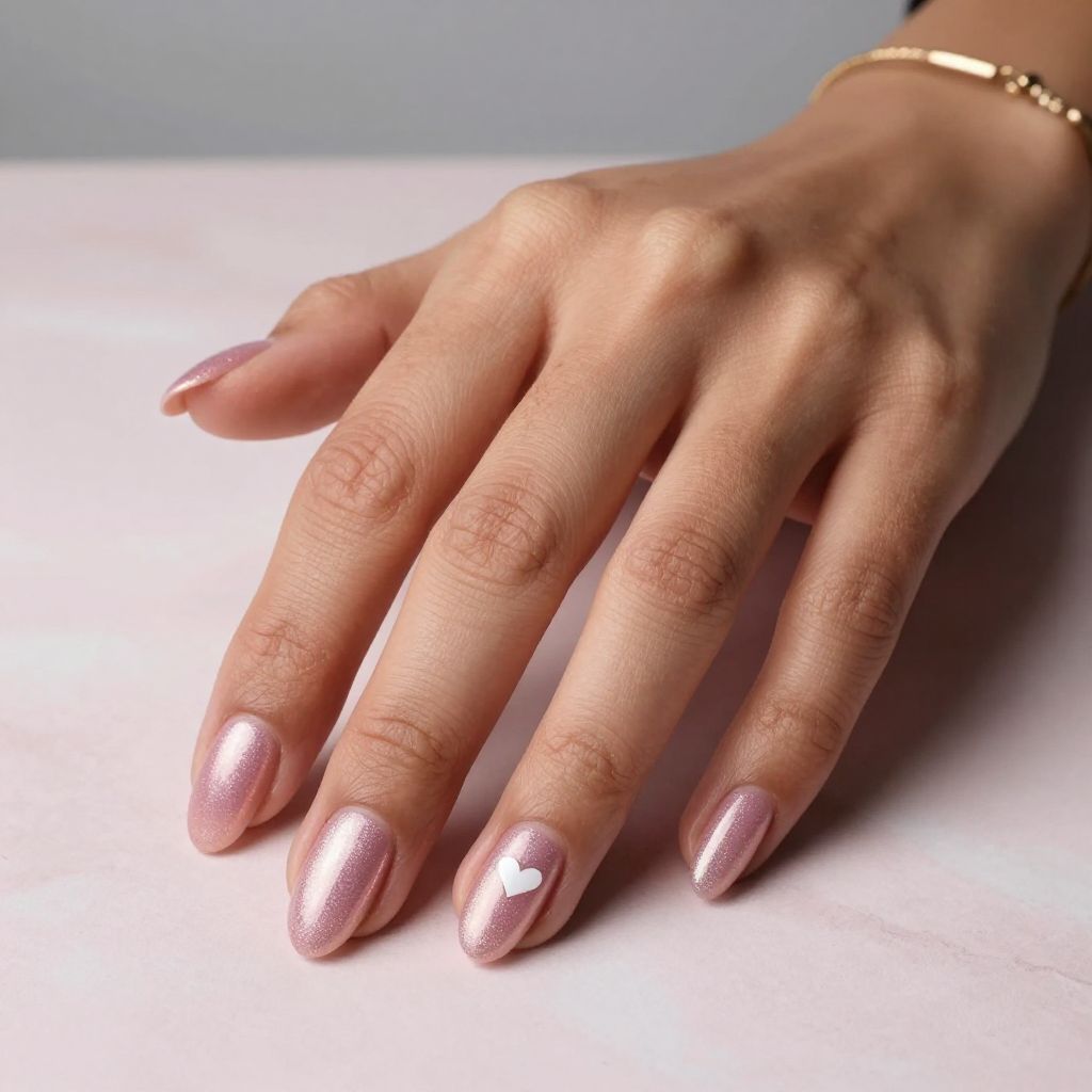 Cute February Nail Ideas - Pink Velvet Cat Eye