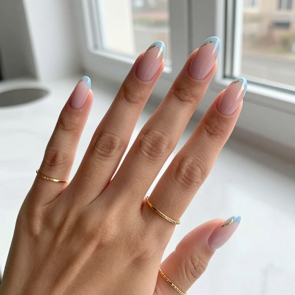 Soft Pink and Blue Ombre Gradient