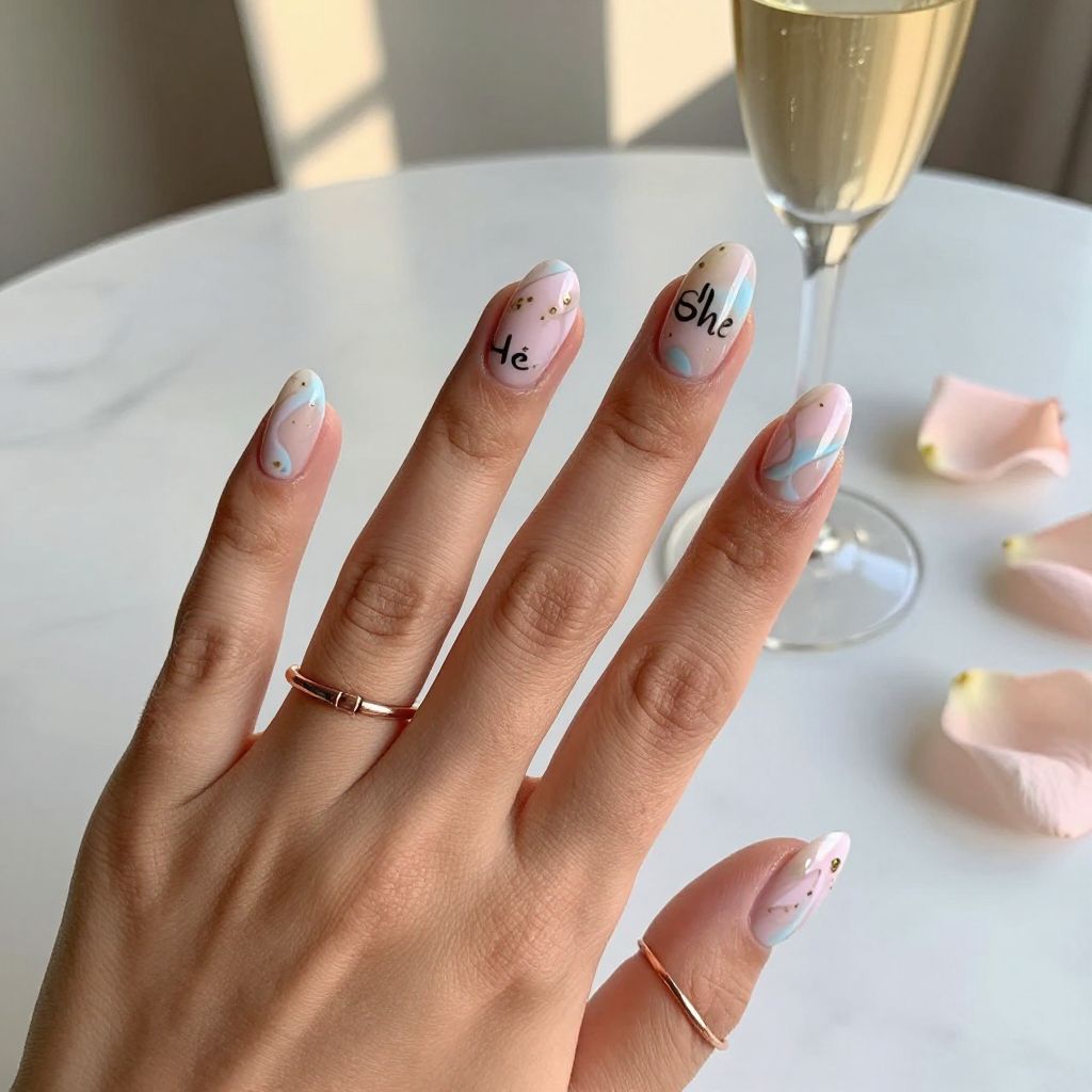 Pastel Marbling with Hidden Message