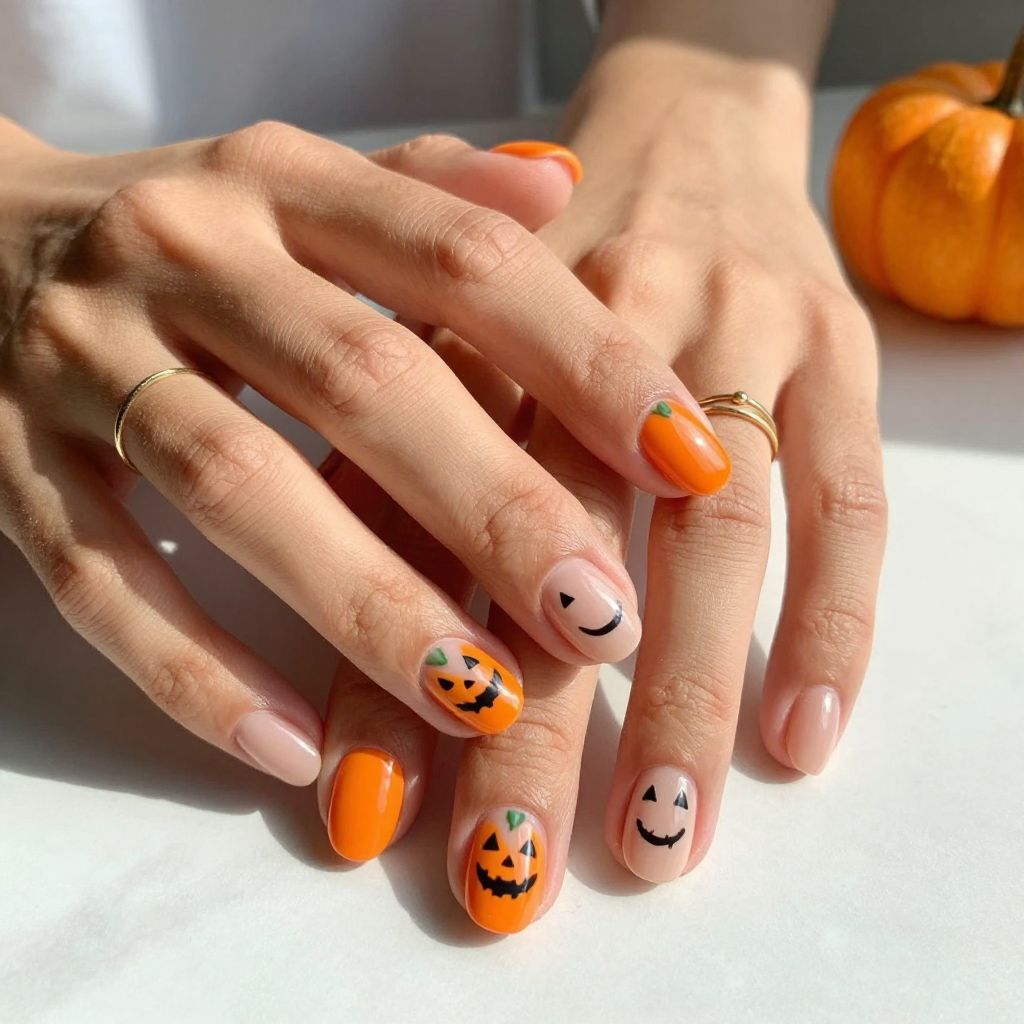 Jack O Lantern Face Nails