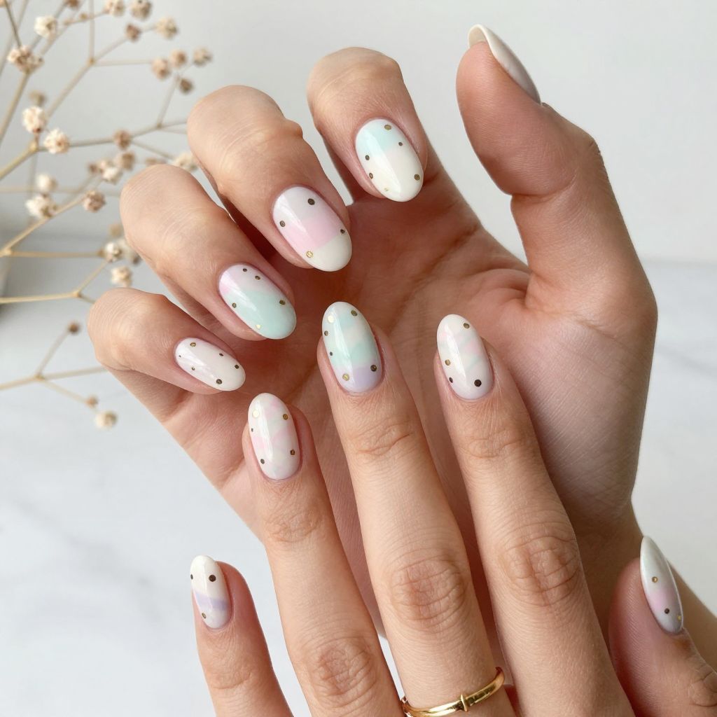 Soft White with Delicate Dot Pattern