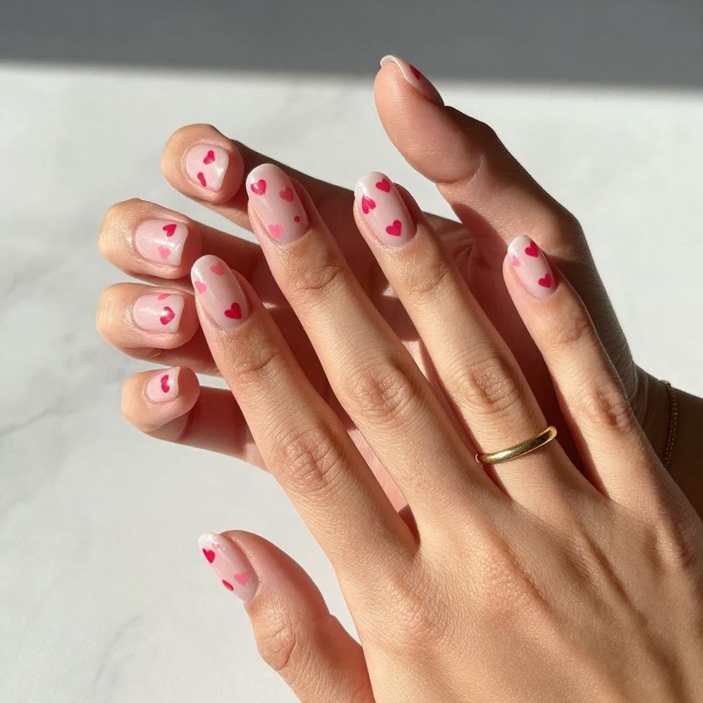 Clear Base With Tiny Hearts