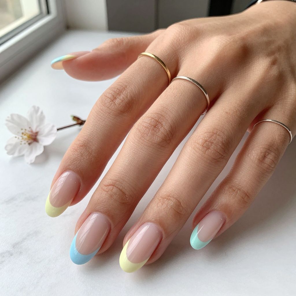 Pastel Rainbow Tips