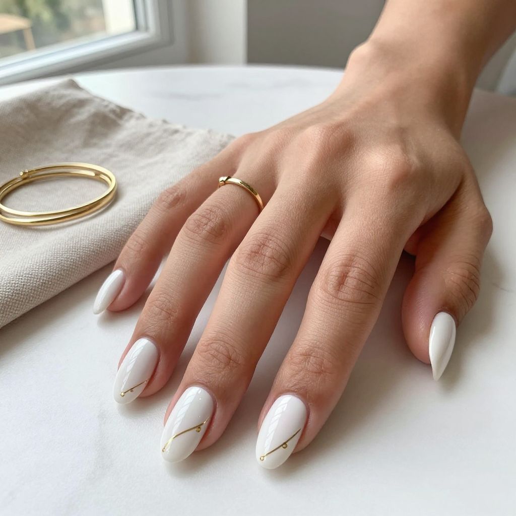 Creamy White with Minimalist Gold Accents