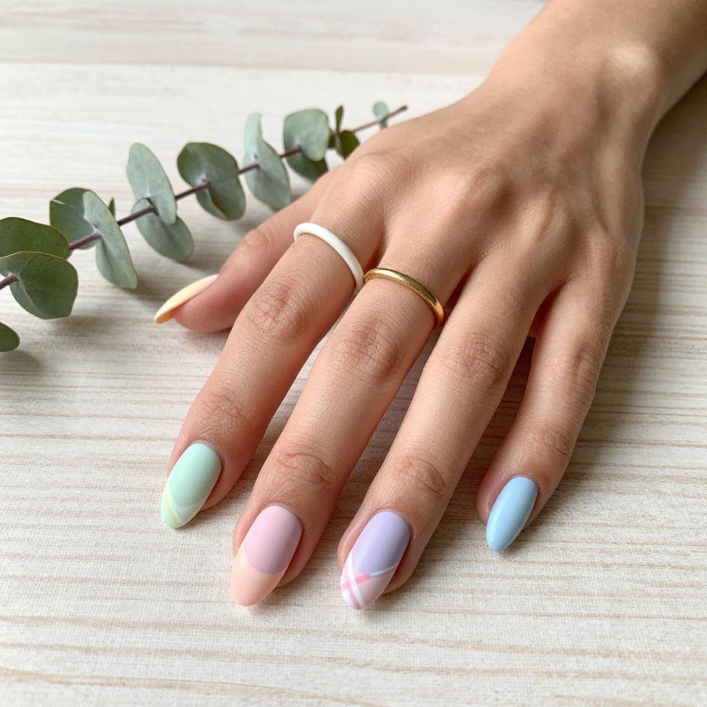 Pastel Rainbow with Thin Line Details