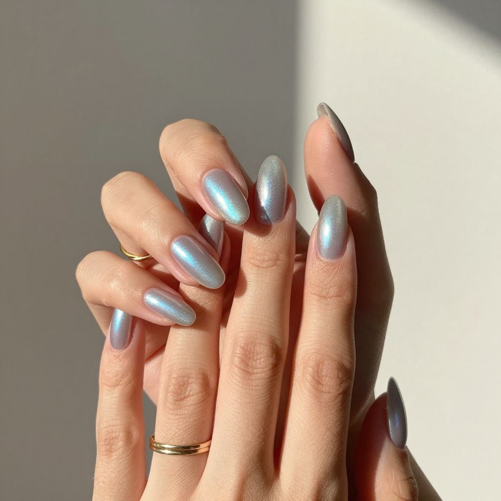 Chrome Silver with Holographic Shimmer