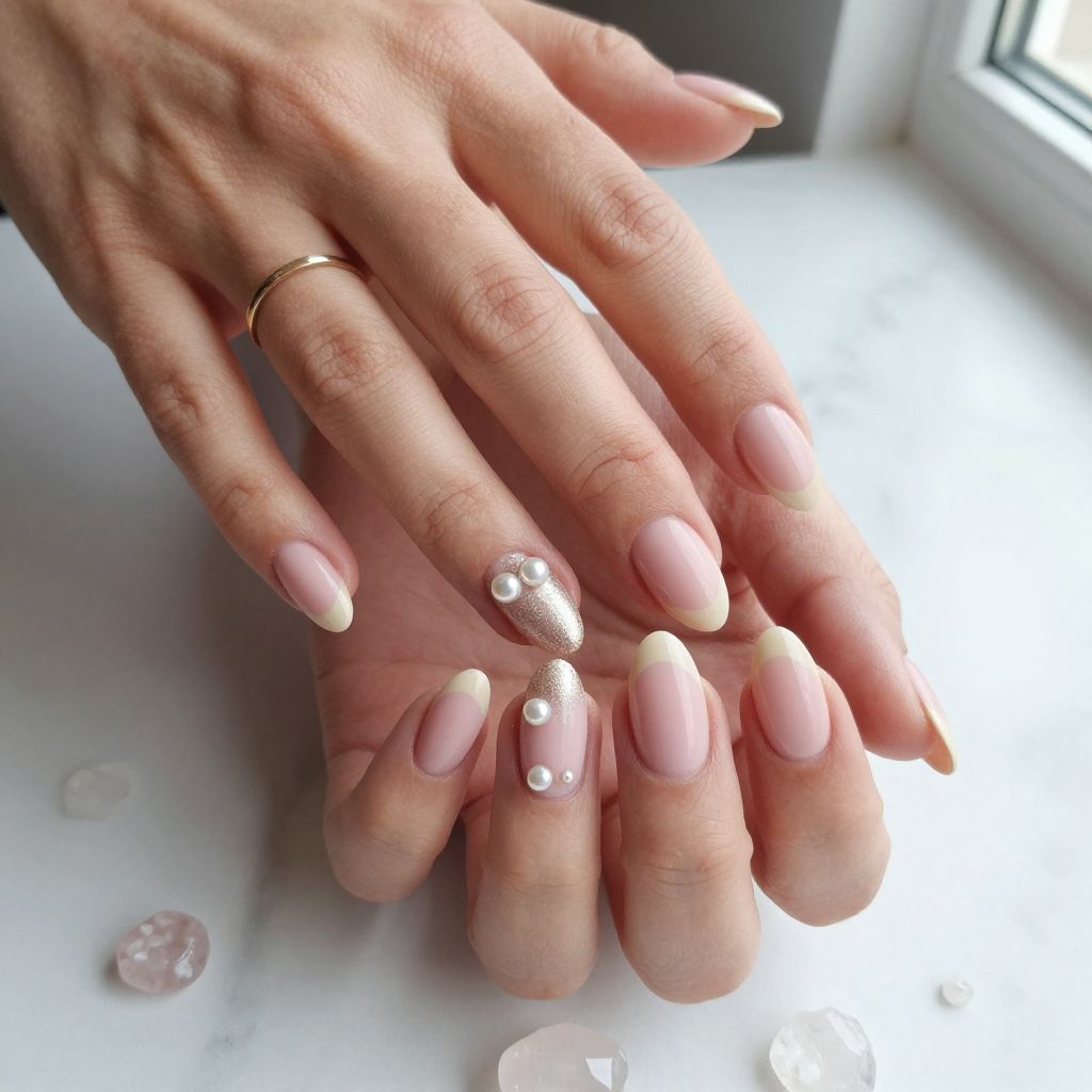 Blush and Champagne with Pearl Accents