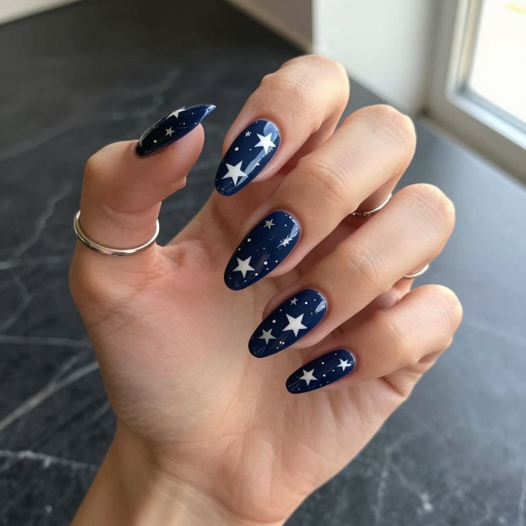 Midnight Blue with Star Details