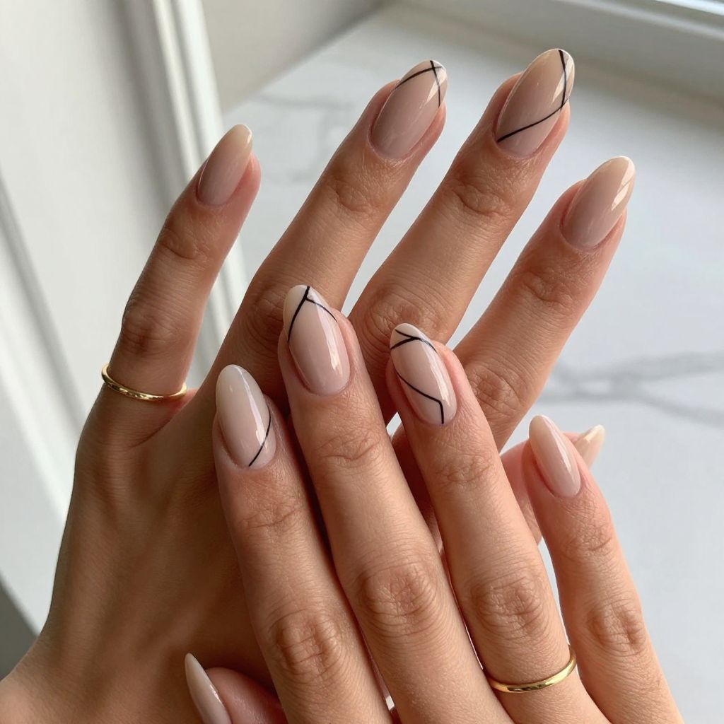 Nude with Negative Space Lines