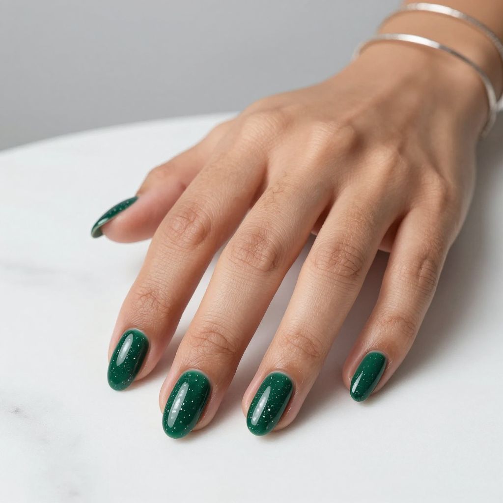 Forest Green with Silver Speckles
