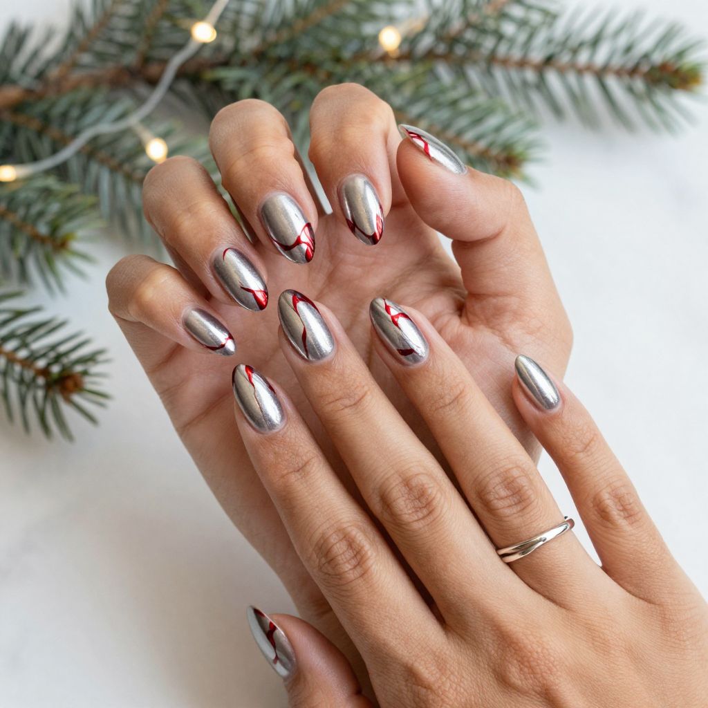 Metallic Candy Cane Swirl