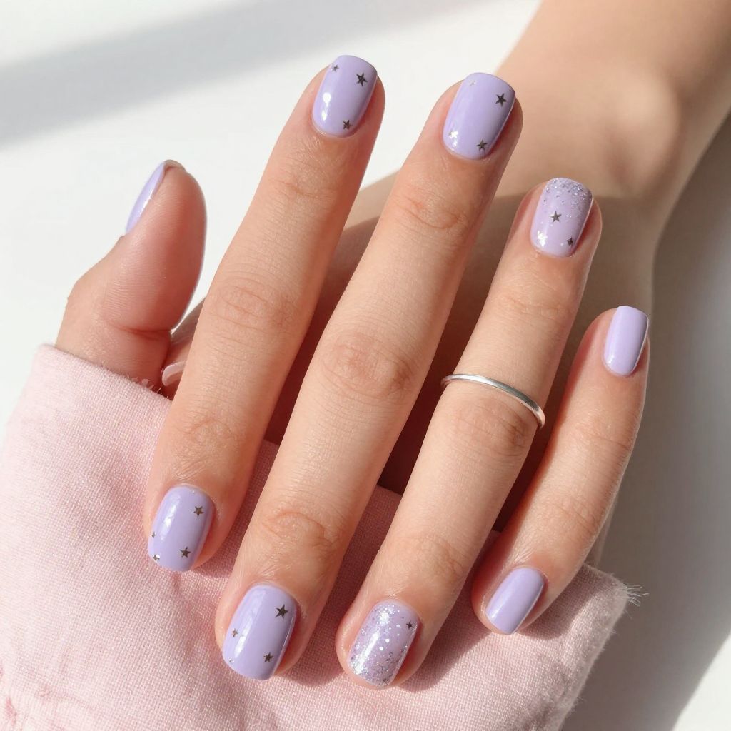 Cute Nail Ideas For Kids - Mini Star Nails