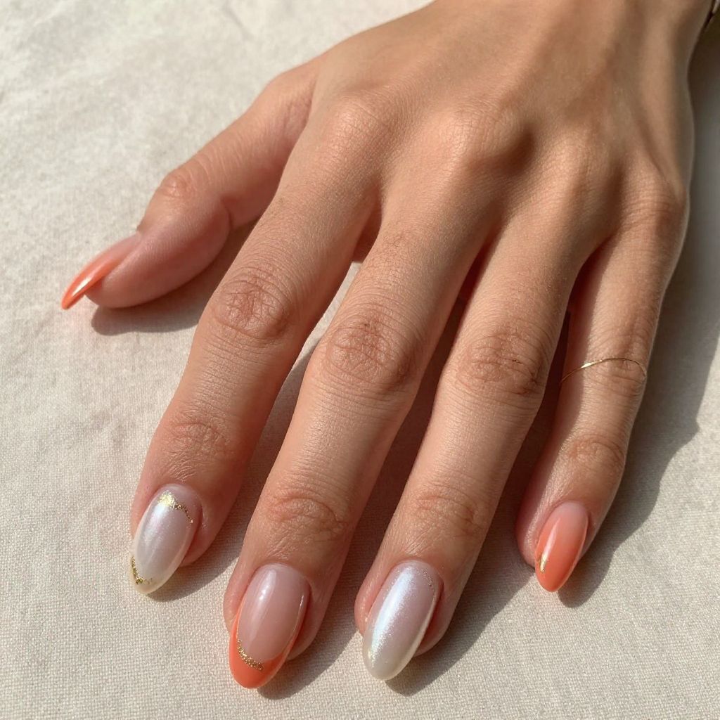 Coral and Pearl Ombre