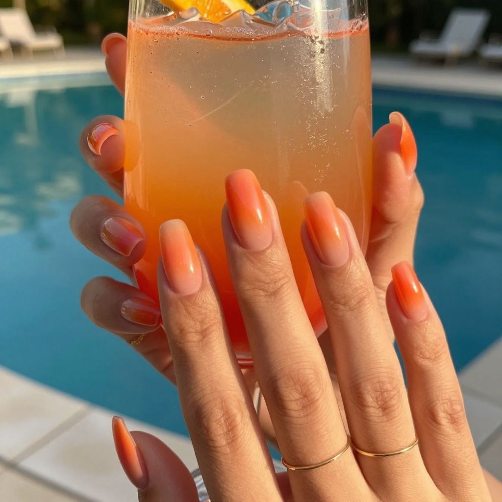 Sunset Ombre Swoon nails