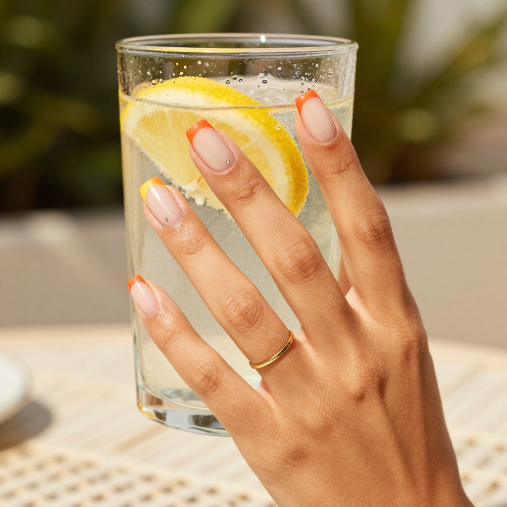 Citrus Micro French nails