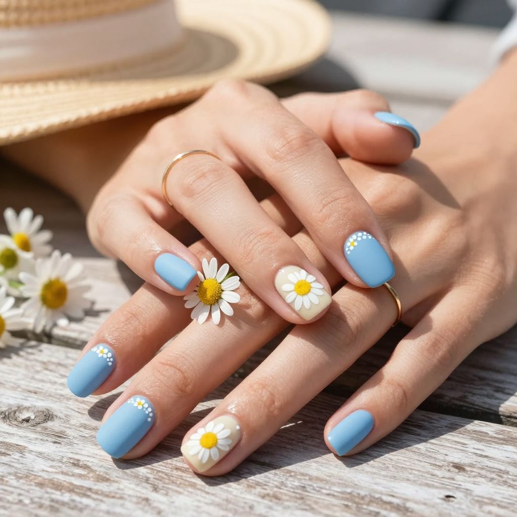 Daisy Chain Charm nails