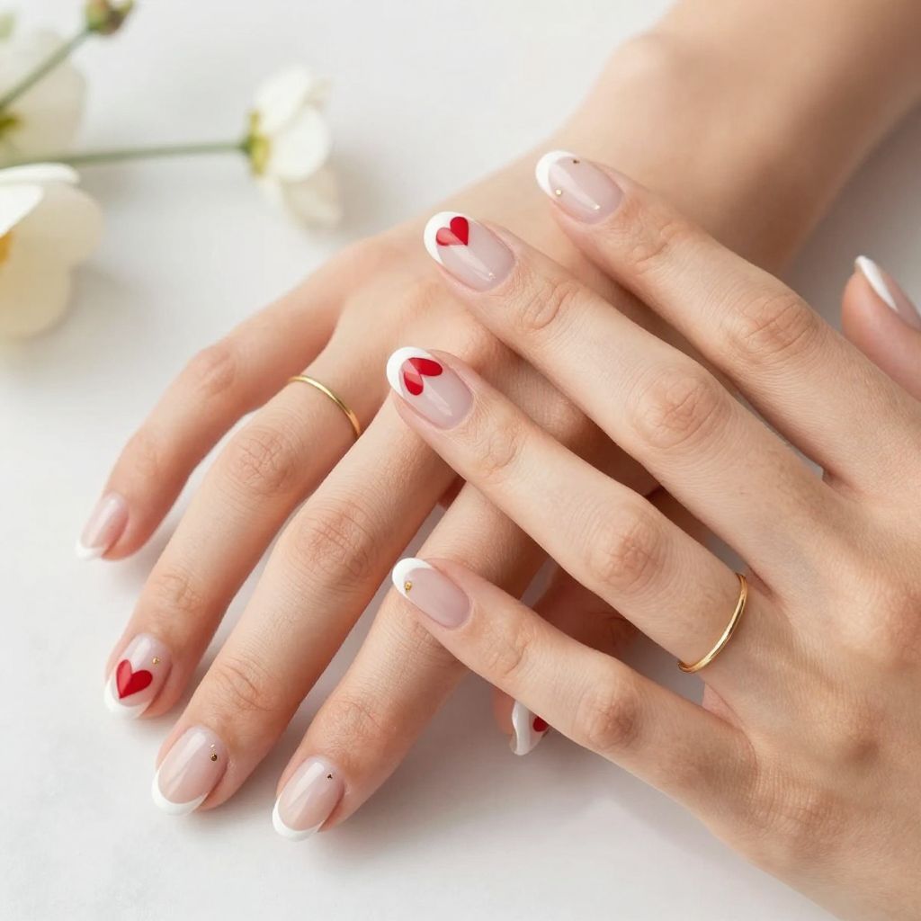 Milky Nude With Tiny Hearts