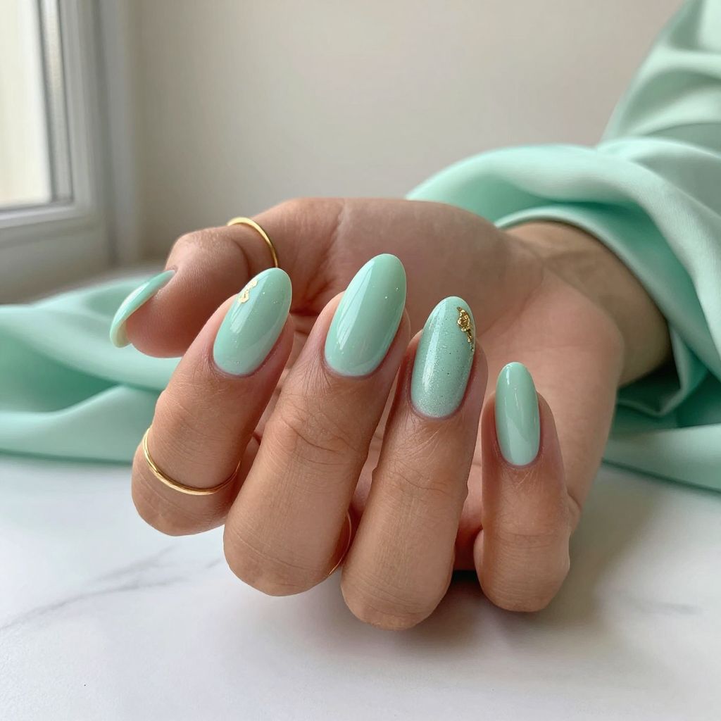 Mint Green with Subtle Shimmer