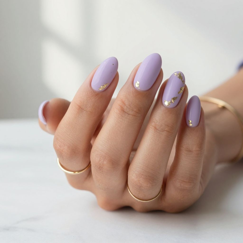 Lavender Dreams with Gold Accents