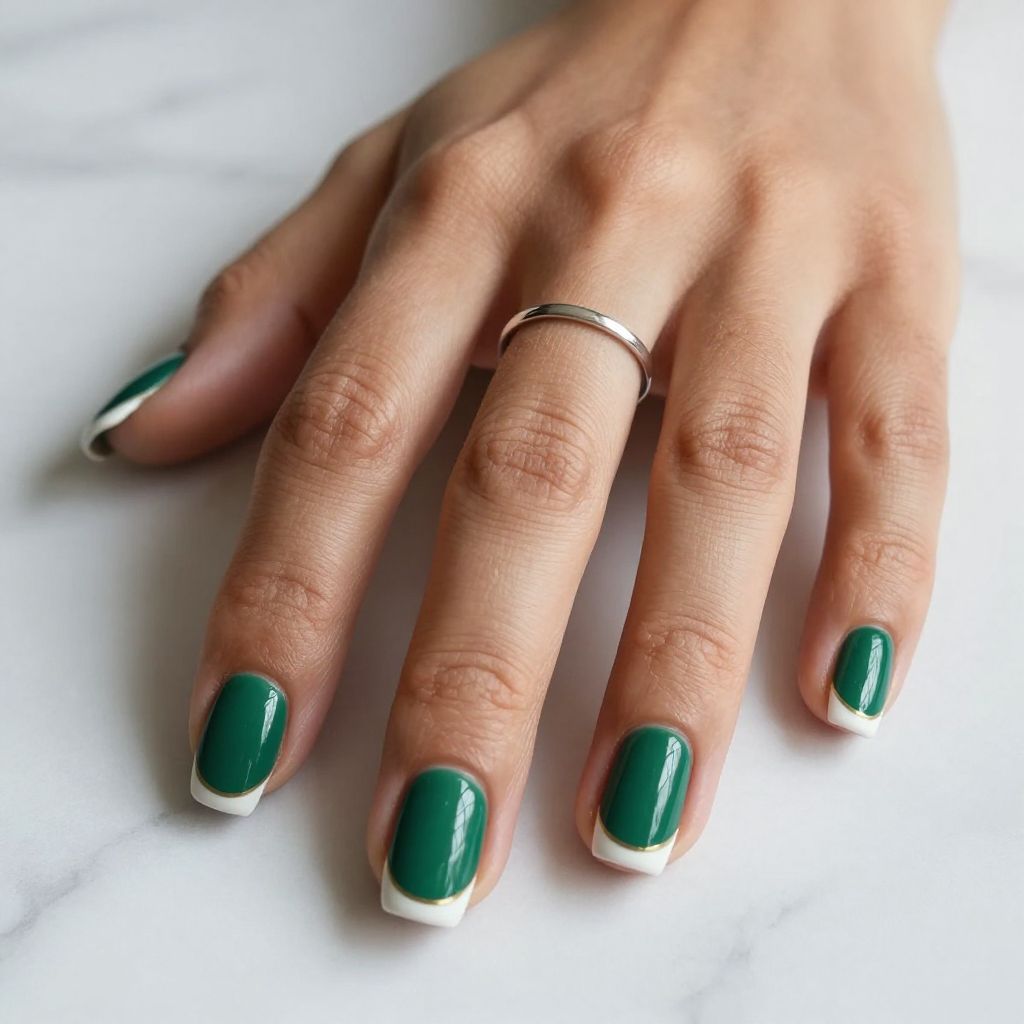 Minimalist White Tips with Colored Base