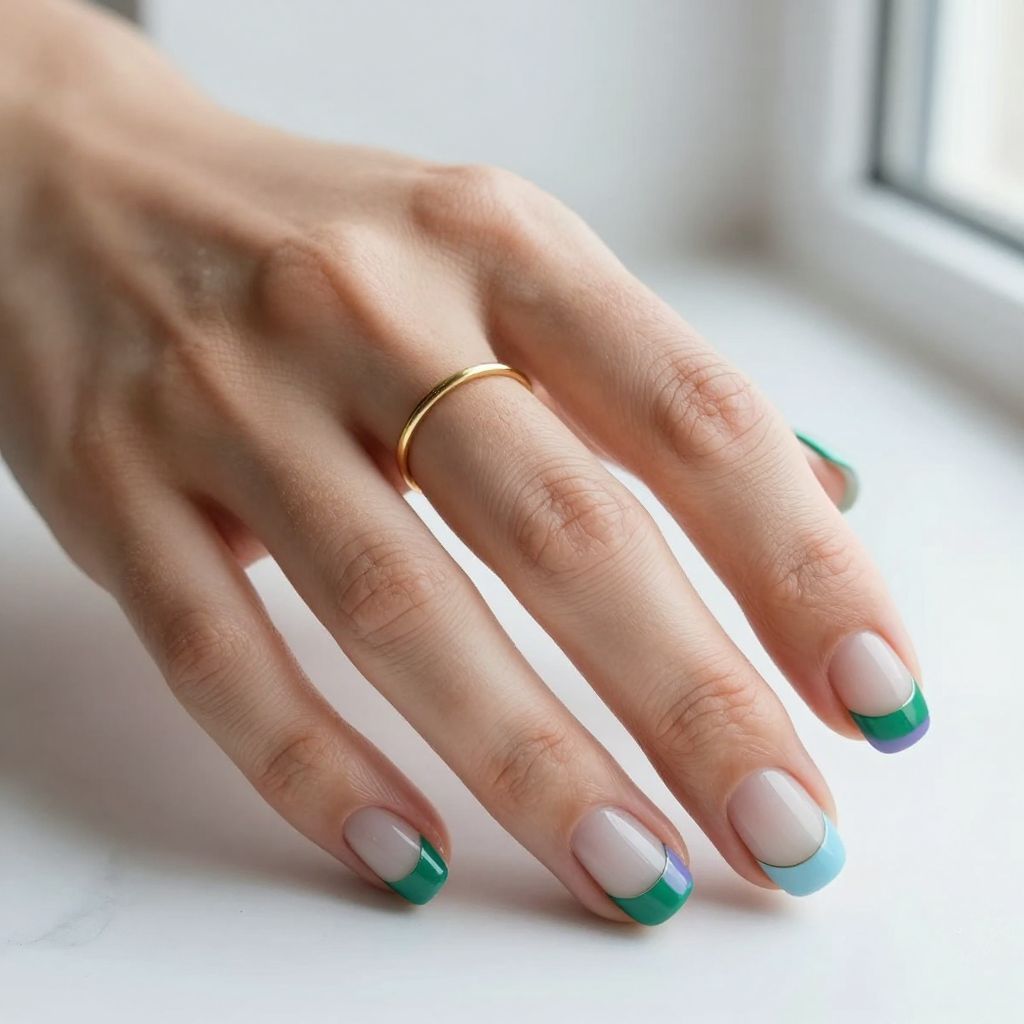 Milky White with Colored Tips