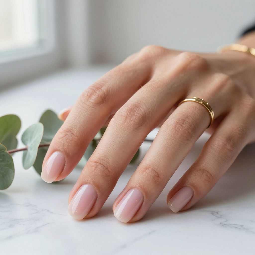 Natural Nails with Clear Glossy Top
