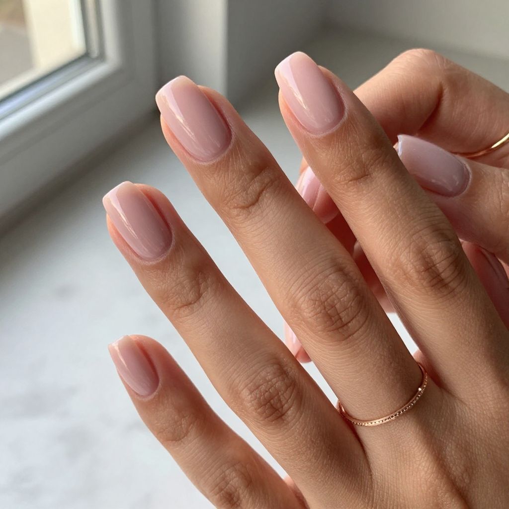 Barely There Blush Nails