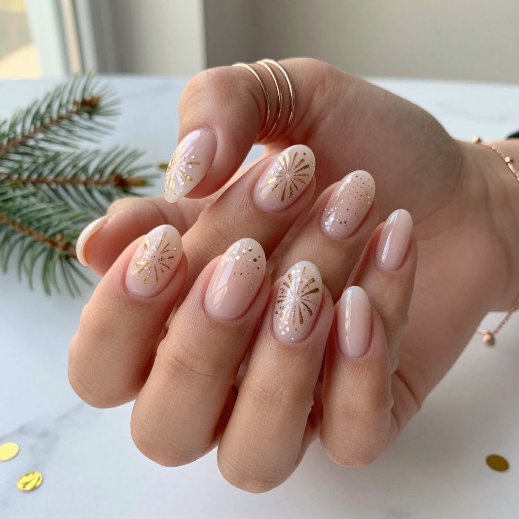 Nude Base With Firework Sparkle