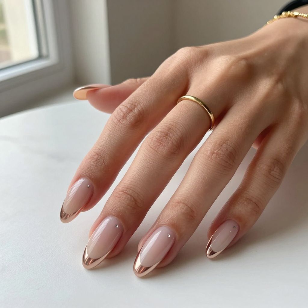 Rose Gold Metallic Tips