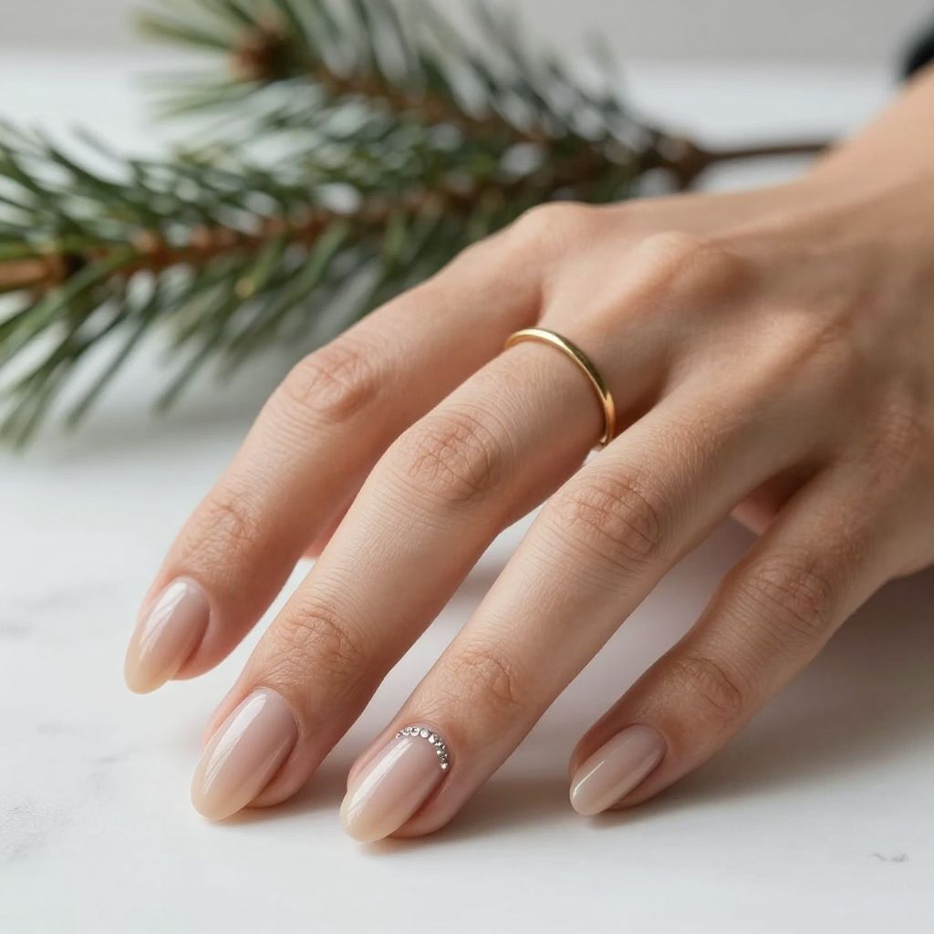 Soft Nude With Crystal Cuticle Line