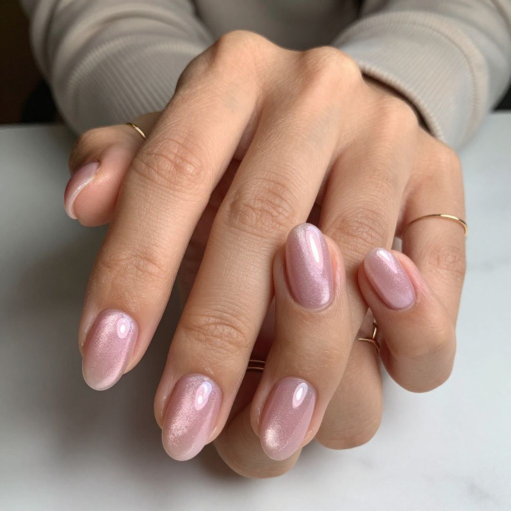 Soft Pink Velvet Cat Eye