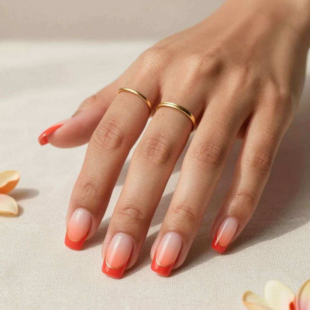 Coral Red Ombre Gradient