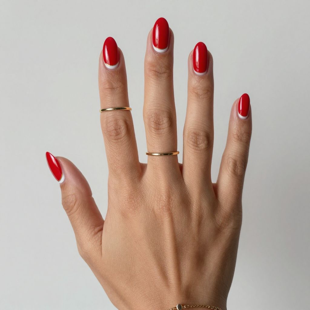 Minimalist Red with White Tips