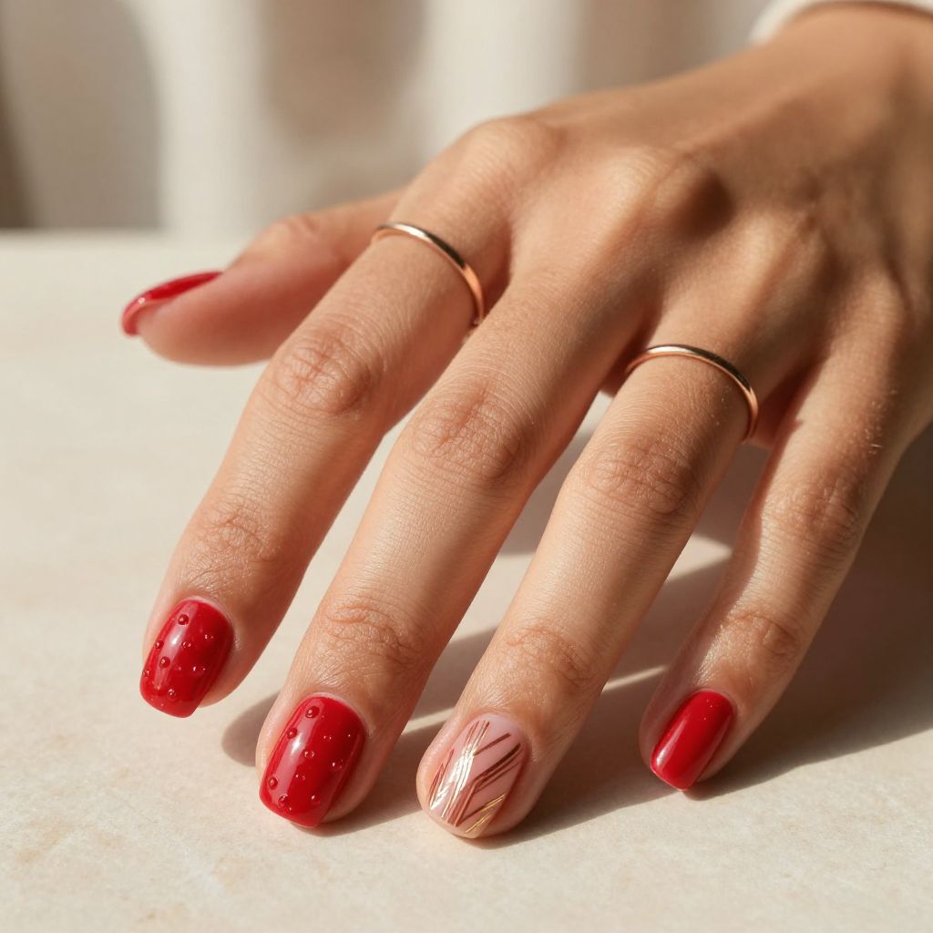 Strawberry Red with Embossed Texture