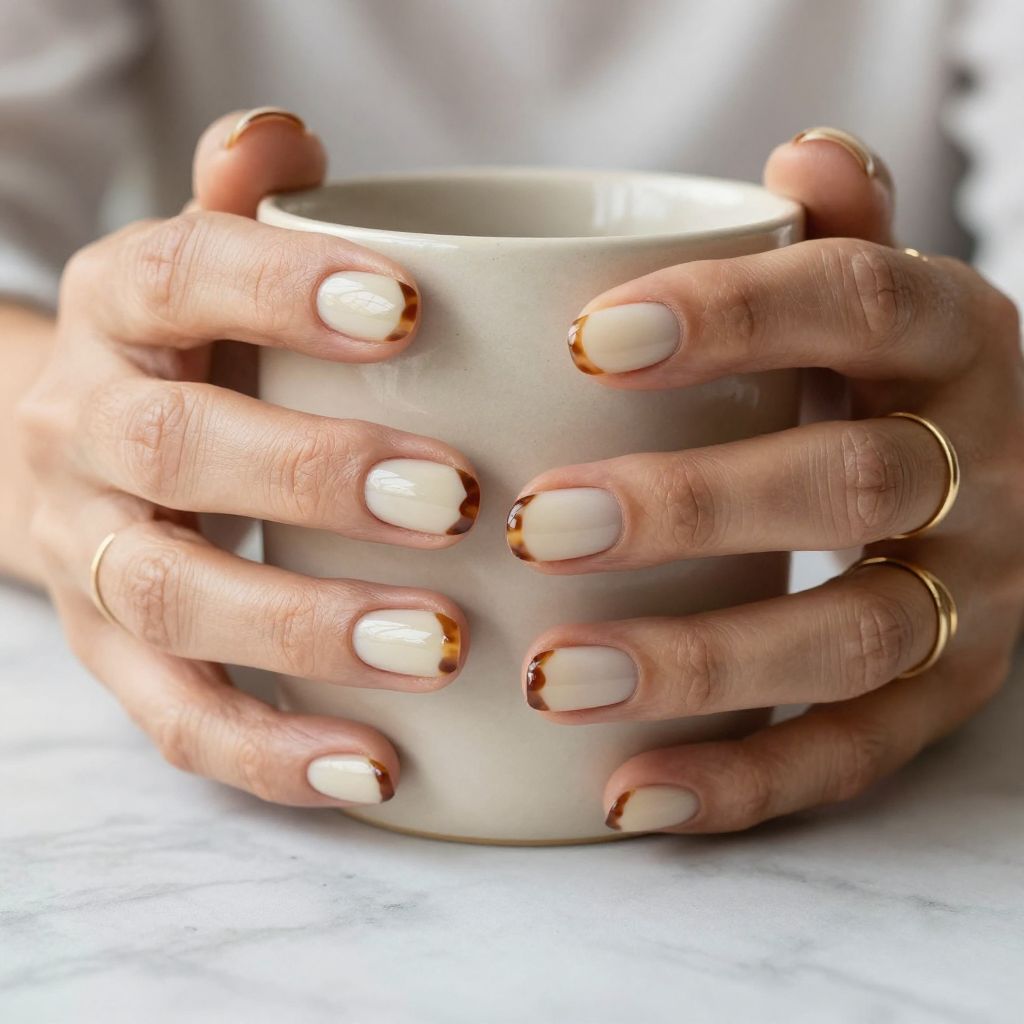 Creamy Tortoiseshell Tips