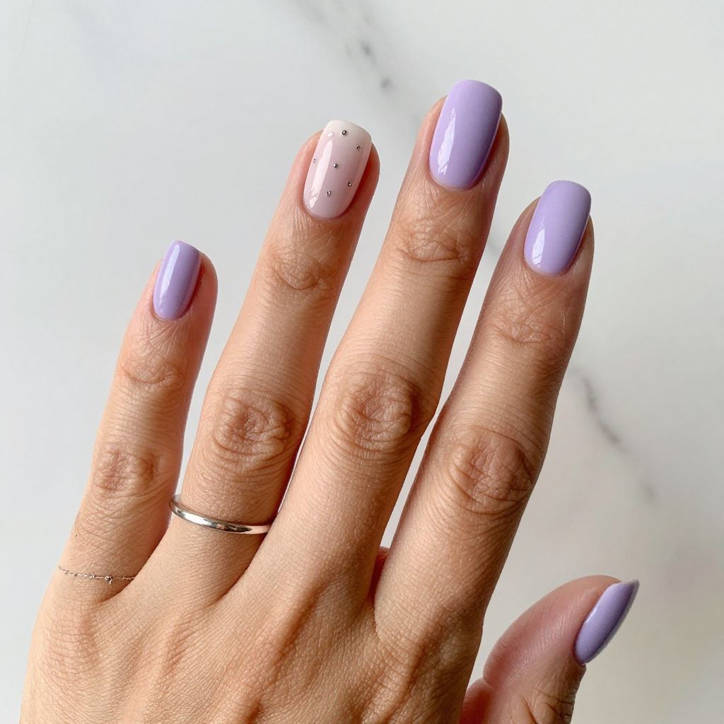 Soft Lavender Short Square