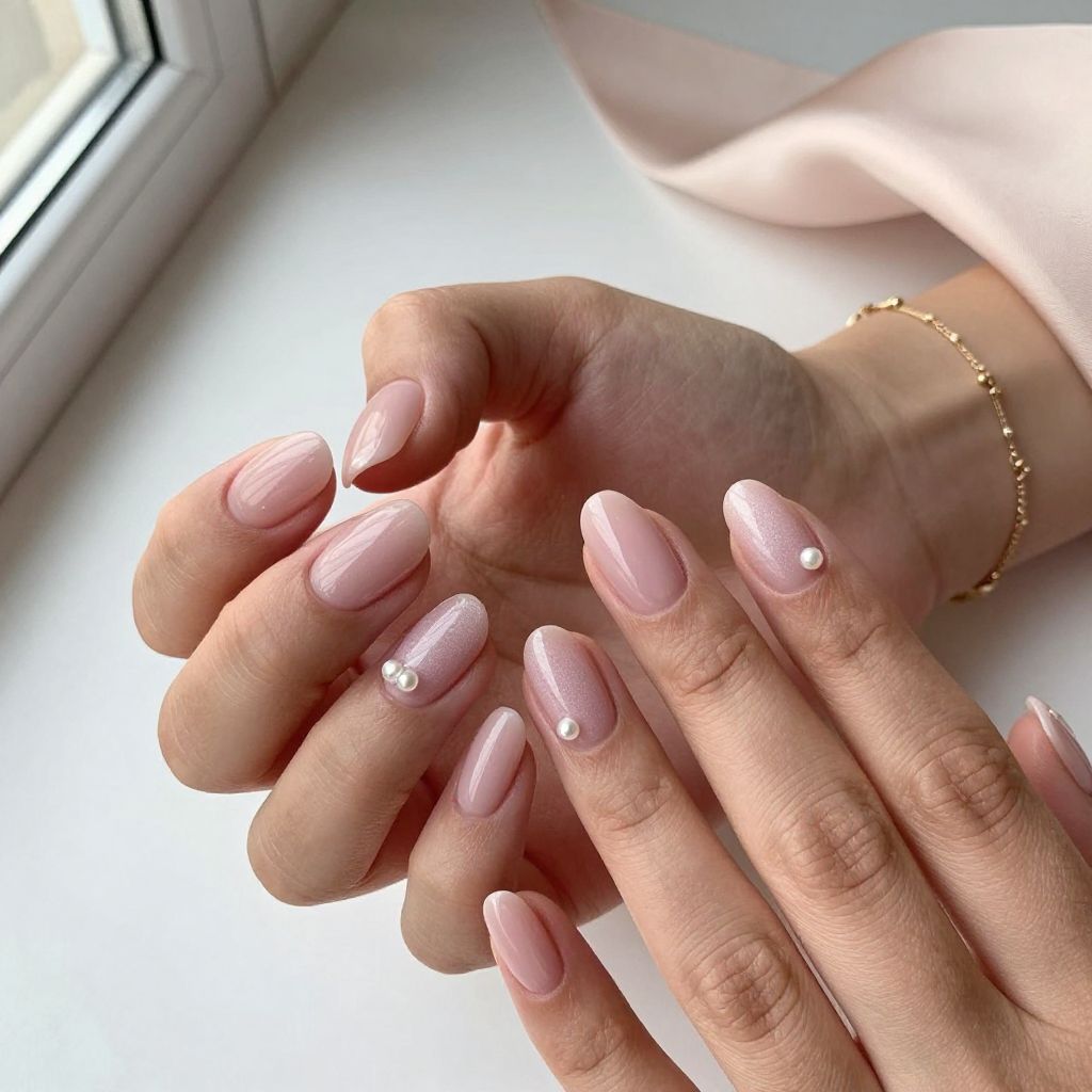 Tiny Pearl Detail Manicure