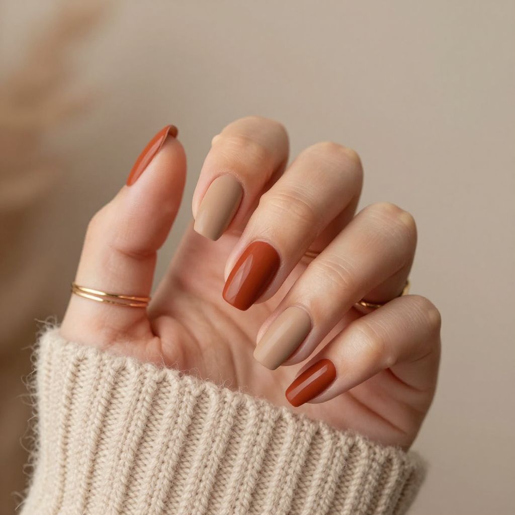 Matte terracotta coffin nails