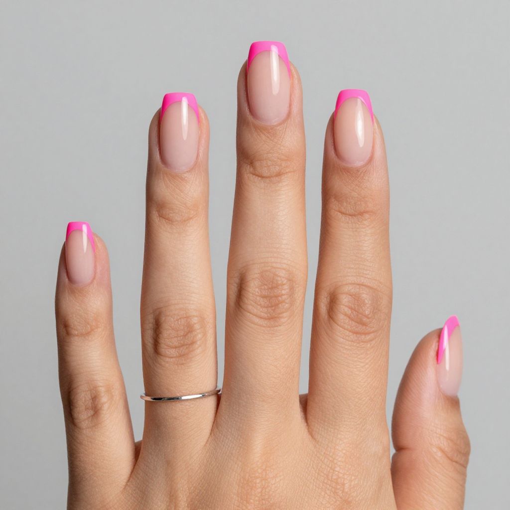 Neon outline pop nails