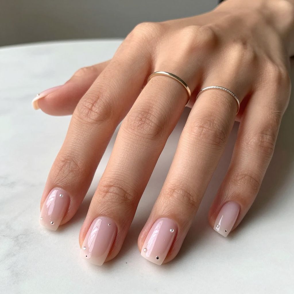Cute Square Nail Ideas - Milky Pink Square Nails