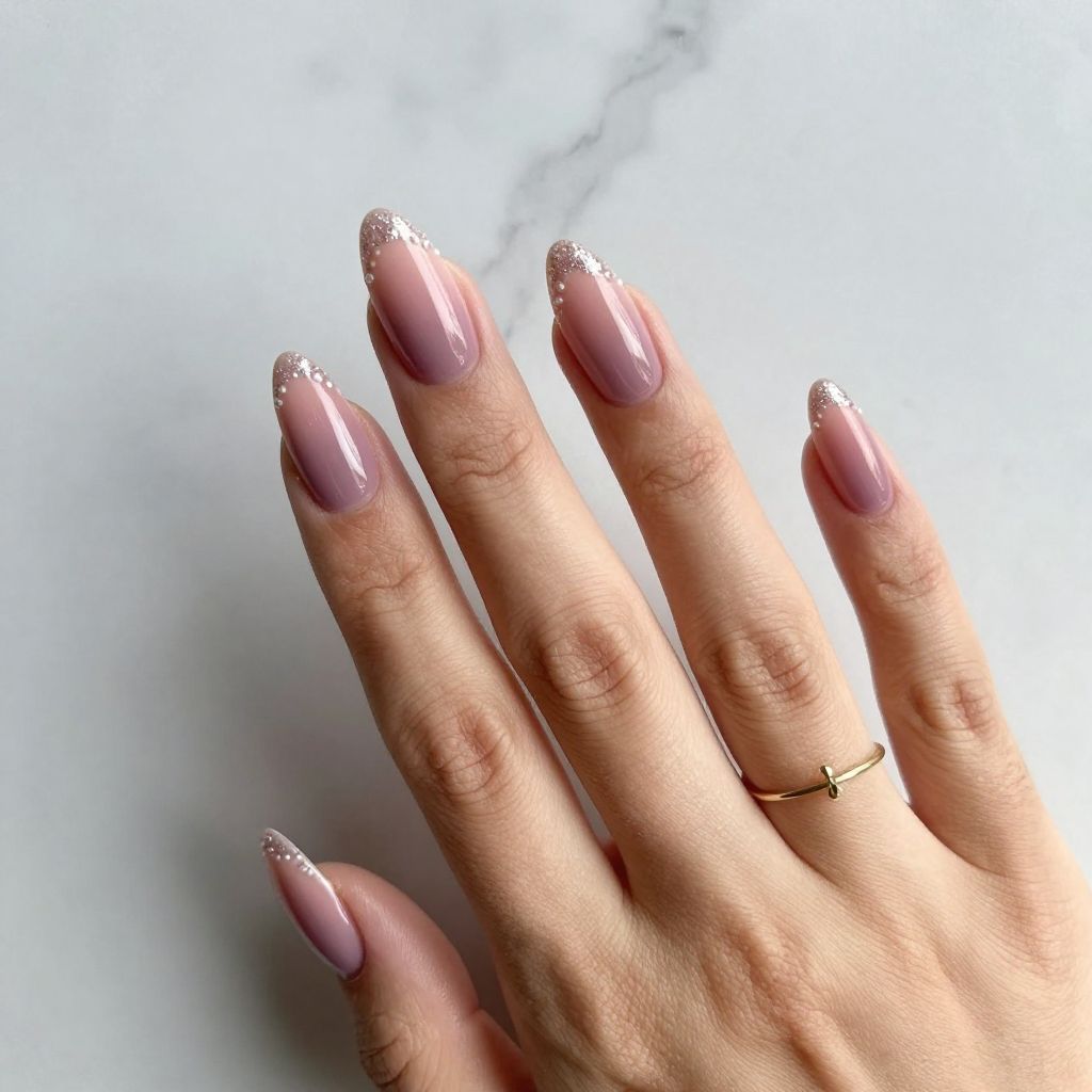 Pink Ombré Gradient Nails