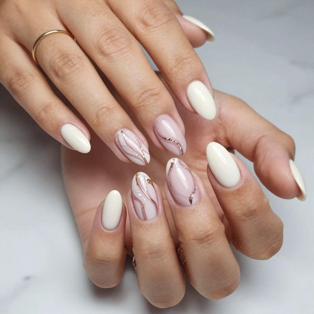 Marble Love Nails