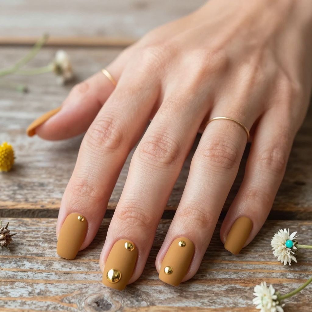 Caramel Suede with Concho Details