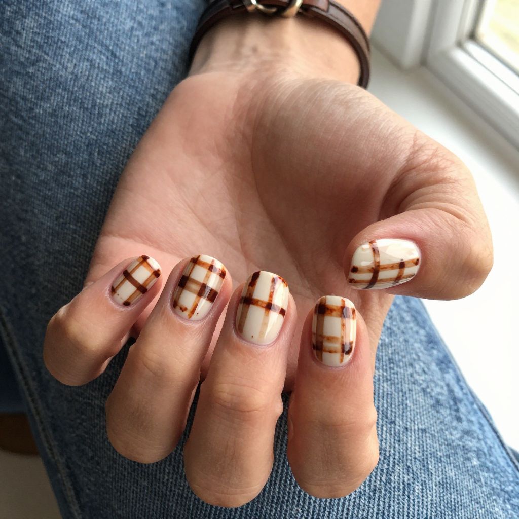 Rust and Cream Flannel Plaid