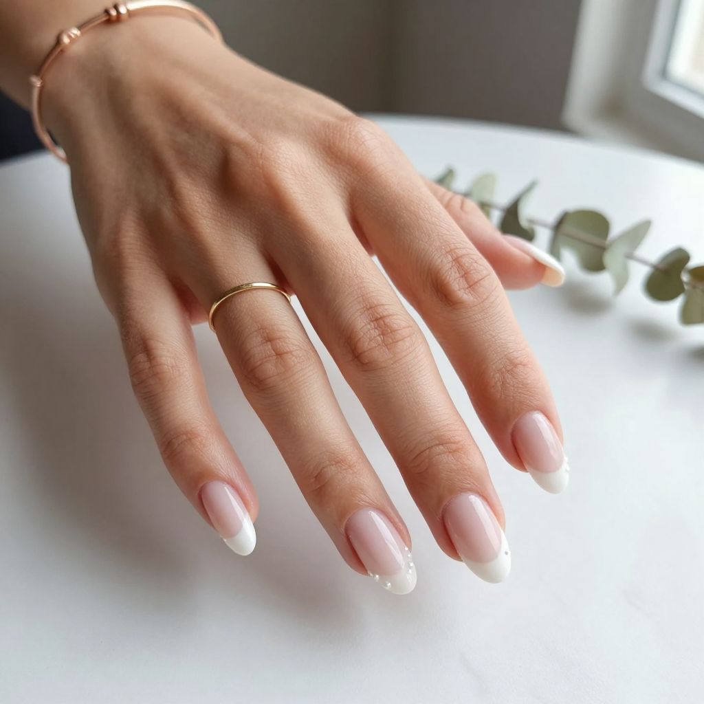 Classic French Ombre White Tips