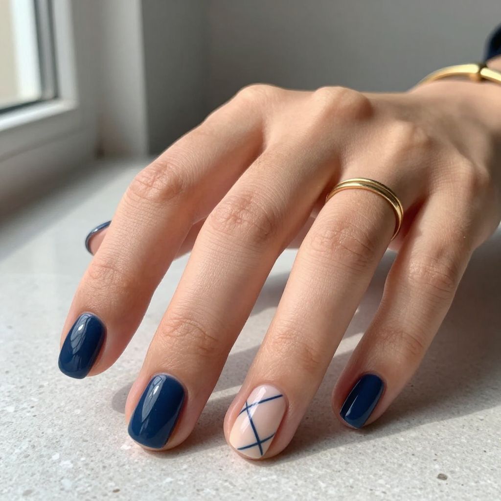 Midnight Blue Short Squares