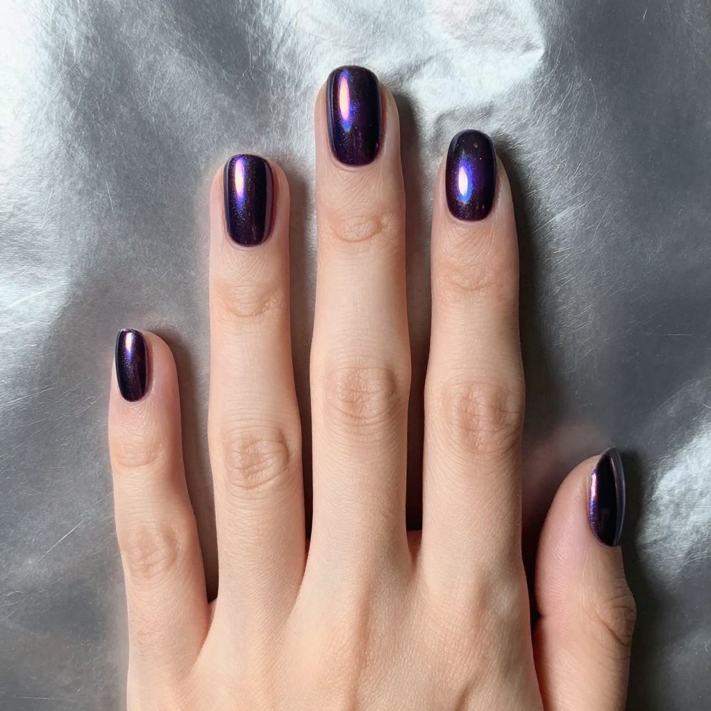 Dark Purple Nails idea 10
