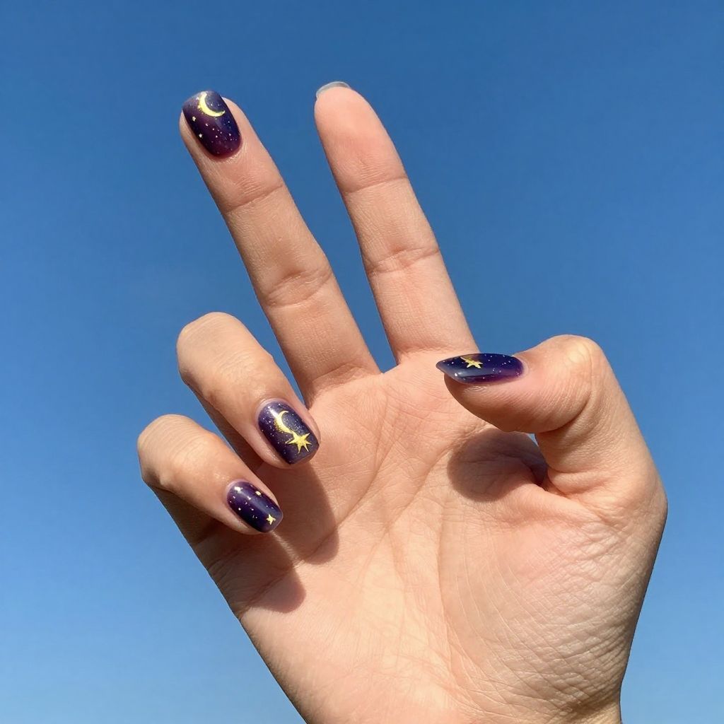 Dark Purple Nails idea 11