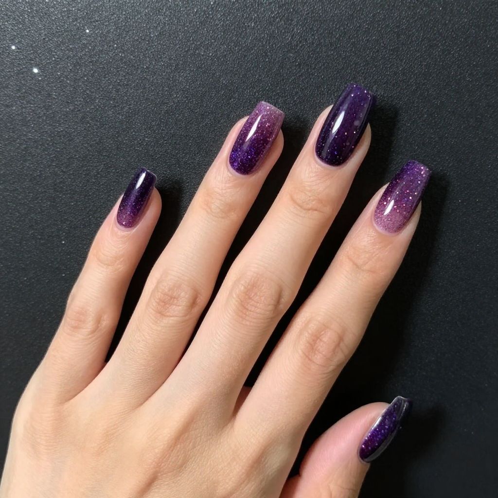Dark Purple Nails idea 14